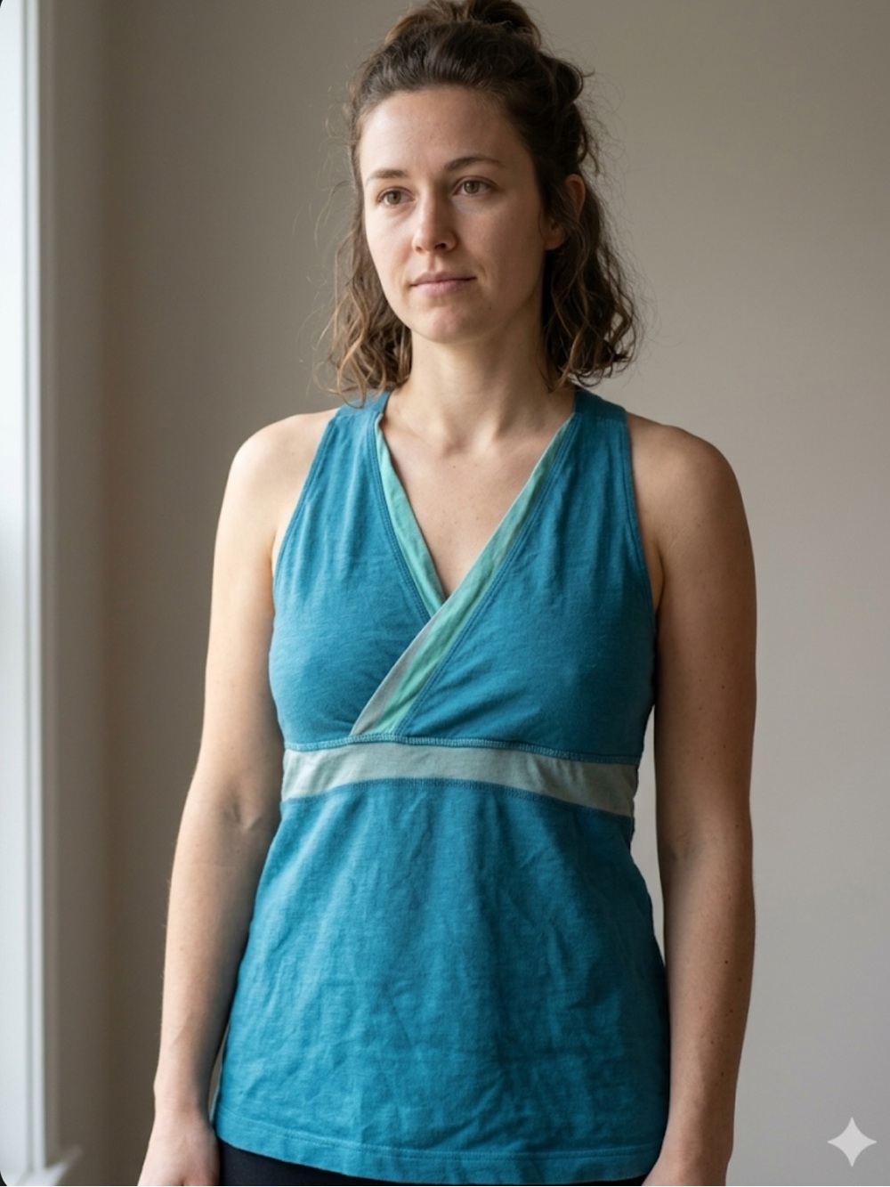 Lululemon Wrap Tank Top – Size 6 | Teal & Mint | Built In Bra| Athleisure